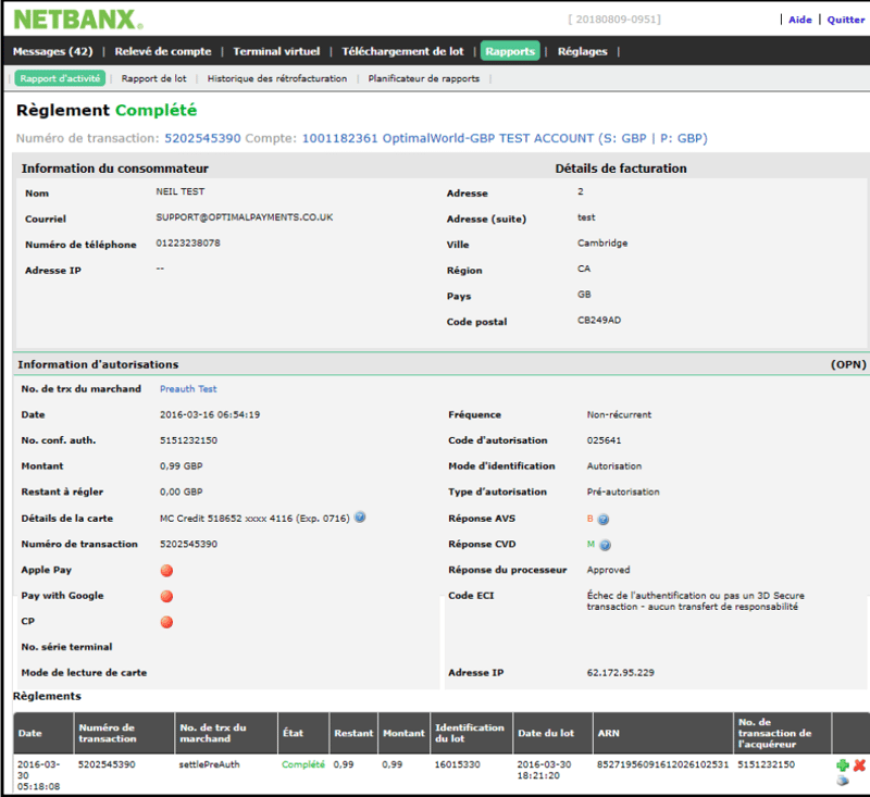 DetailtransactionNetbanx